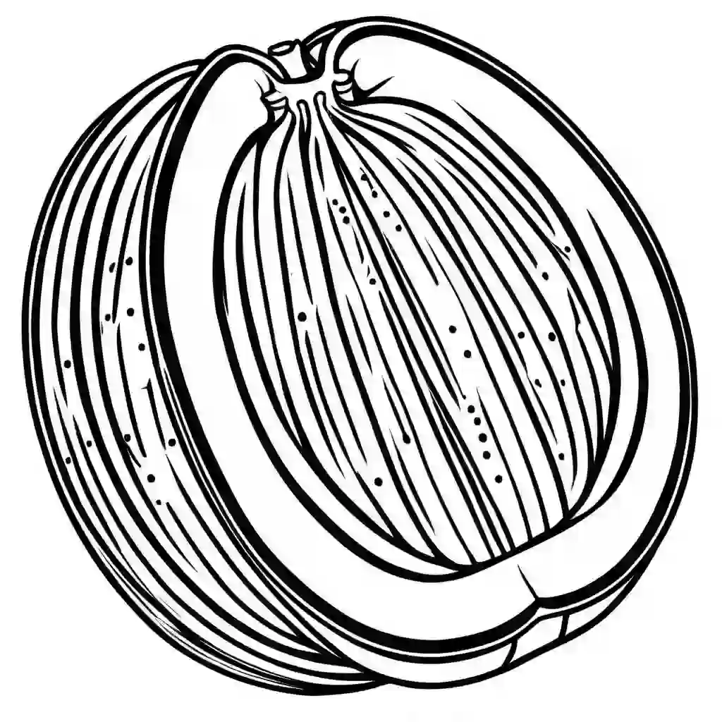 Xigua (Chinese watermelon) coloring pages